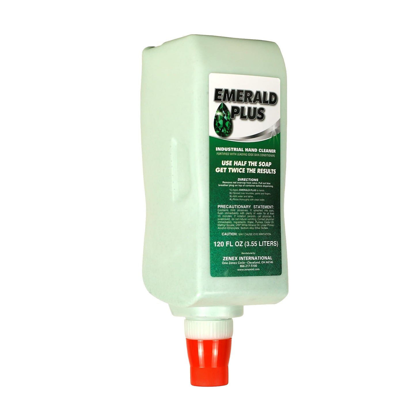 Zenex Emerald Plus Hand Soap - Industrial Hand Cleaner | Heavy Duty Detergent & Pumice Shop Soap | Dissolves Grease, Oil, Tar, Paint | Lemon Scent | Beauty & Personal Care Zenex