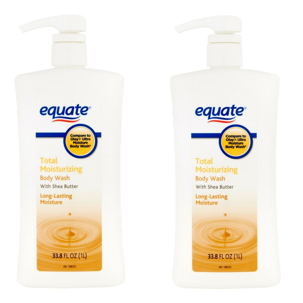 Equate Total Moisturizing Body Wash with Shea Butter, 33.8 fl oz (Pack of 2) Beauty & Personal Care Equate