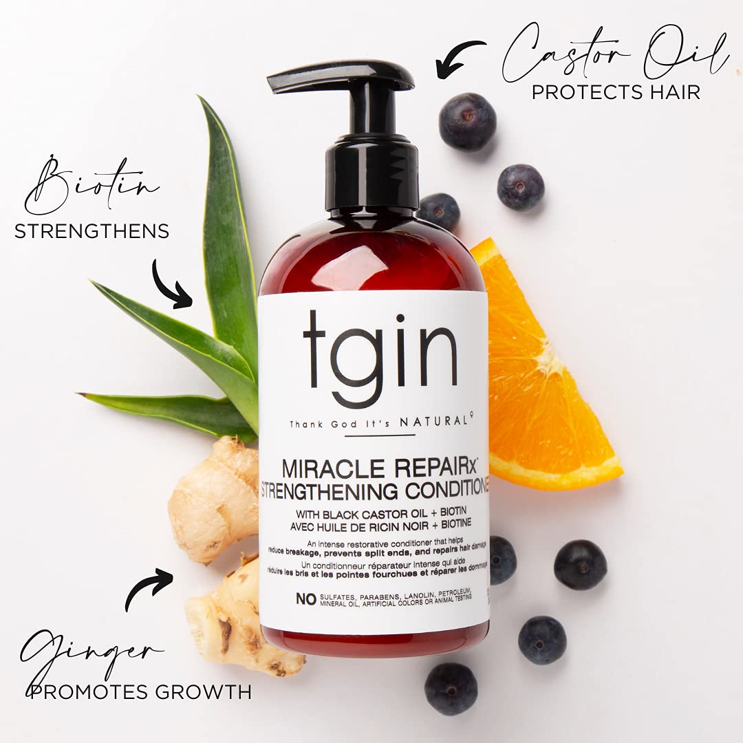 tgin The Growth Package: MRx Strengthening Shampoo and Conditioner, MRx Protective Leave In Conditioner, MRx Anti-Breakage Serum - Gift Set Beauty & Personal Care Thank God It's Natural
