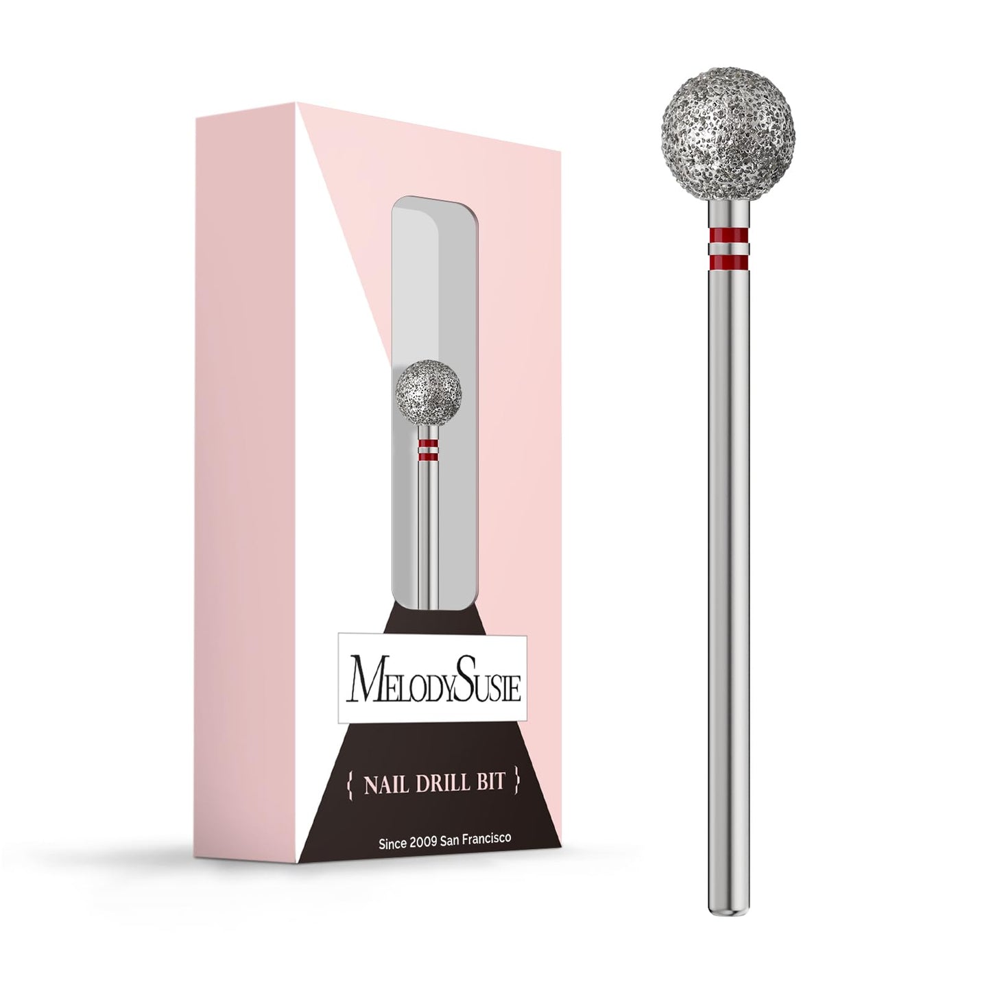 MelodySusie 7mm Ball Shape Cuticle Clean Nail Drill Bit 3/32'', Professional Safety Carbide Diamond Under Nail Cleaner for Cuticle Dead Skin Nail Beauty and Personal Care MelodySusie Default Title