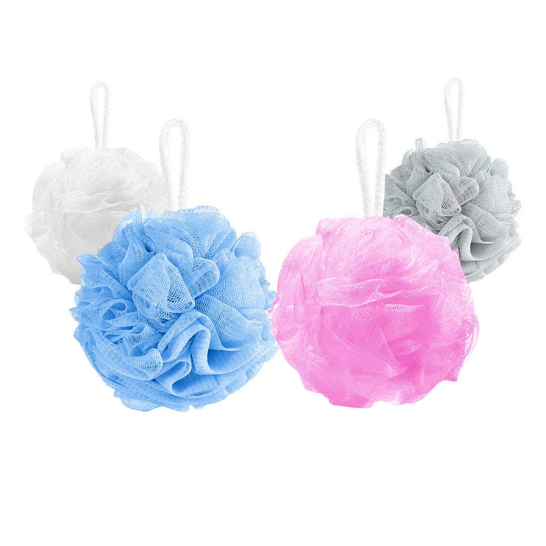 10 Pack of Bath Loofah Shower,Small Size Sponge Pouf Body Scrubber Exfoliator Scrubber Ball,Mesh Bath and Shower Sponge for Kids Women Men Body Wash Beauty & Personal Care Meirrnyyu