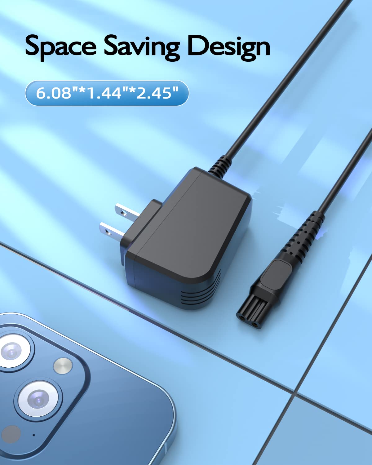 15V Power Cord Fit for Philips Norelco HQ8505 MG5750 MG7750 MG7770 MG7790 QP6531 QP6510 QP6520 QP6530, Fit for Aquatec Arcitec Charger Electric Shaver Beauty and Personal Care Zondol