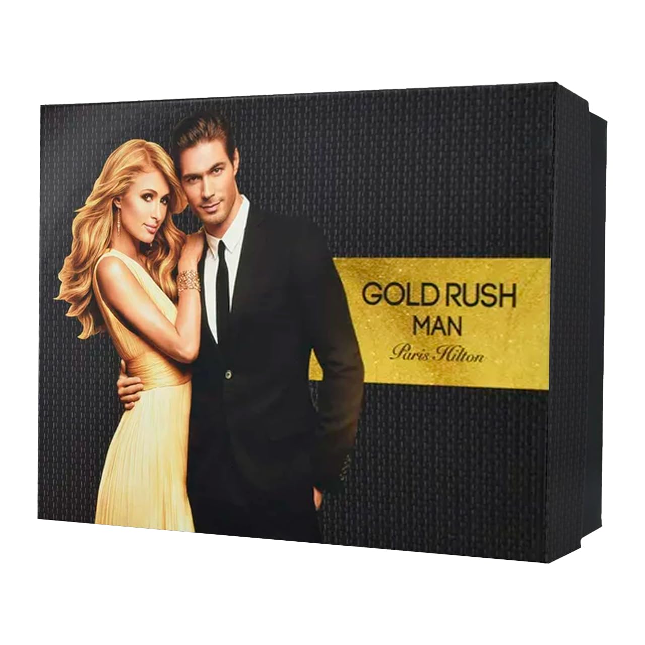 Gold Paris Hilton Gold Rush Man Men 3.4oz EDT Spray, 0.5oz EDT Spray, 3.0oz Hair Body Wash, 2.75oz Alcohol Free Deodorant Stick 4 Pc Gift Set , Beauty & Personal Care Paris Hilton