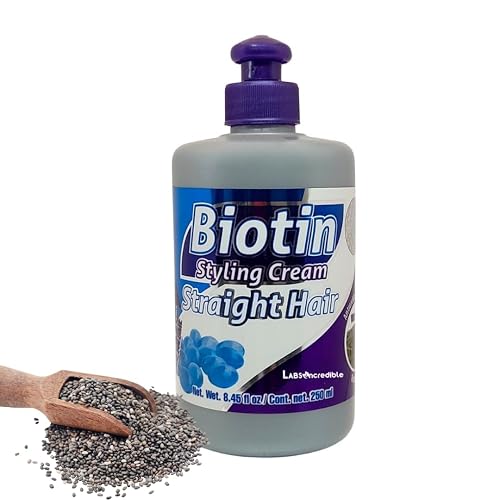LABS INCREDIBLE Biotin Styling Cream for Straight Hair - With Biotin & Essential Nutrients - Nutrition & Shine - 250ml (8.45 fl oz) Beauty & Personal Care LABS INCREDIBLE