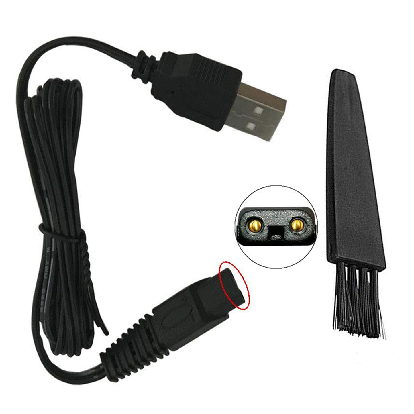 Shave Right USB Cable Compatible with MicroTouch Solo Men's Electric Shaver, 39.4in 5V Replacement Charger Cord Beauty and Personal Care Shave Right