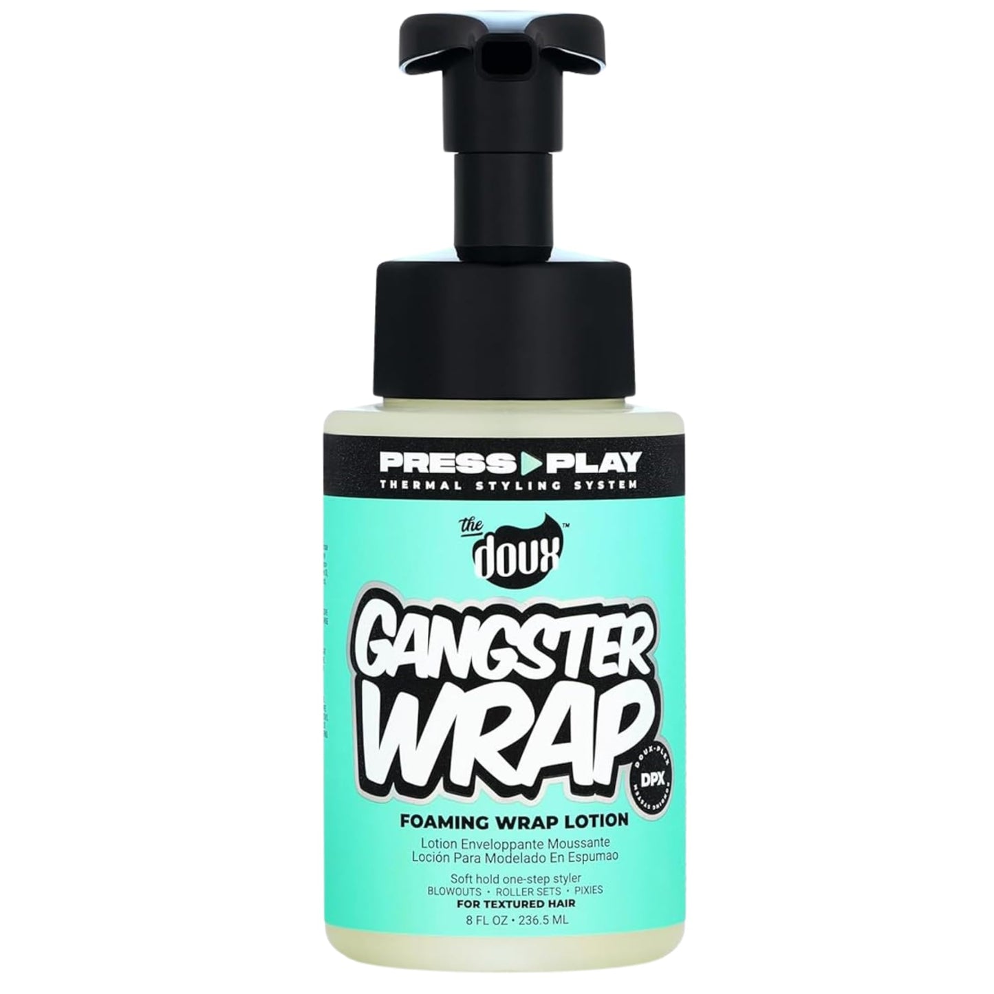 The Doux GANGSTER WRAP Foaming Wrap Lotion - Mousse for Curly Hair - One-Step Styler for Blowouts, Roller Sets, and Pixies Beauty & Personal Care The Doux