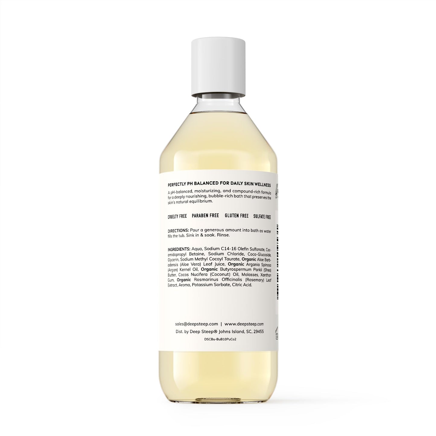 Deep Steep Bubble Bath, Pure Coconut, 10 oz - Soothing Soak with Shea Butter, Argan Oil, Aloe Vera & Coconut Oil - Vegan, Sulfate-Free, PH-Balanced Beauty and Personal Care Deep Steep