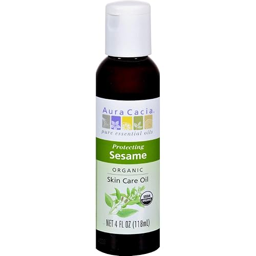 Aura Cacia Organic Sesame Skin Care Oil, 4 Ounce - 6 per case.6 Beauty & Personal Care Aura Cacia
