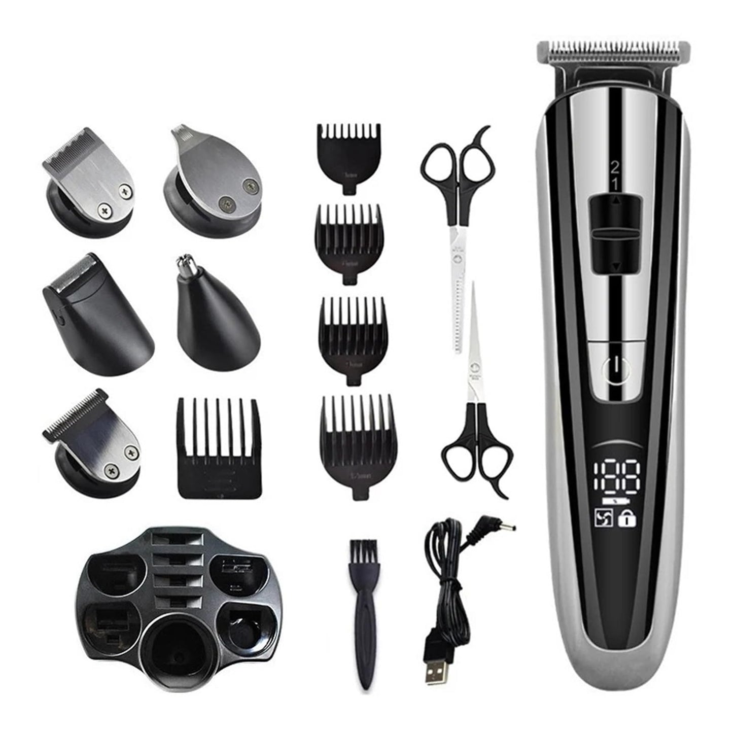 Razors 5 in 1 Hair Cutting Machine,Multifunctional Trimmer for Men,Trimmer for Nose and Ears,Rechargeable Hair Clipper.(Professional Set) Beauty and Personal Care EWKYLSEM