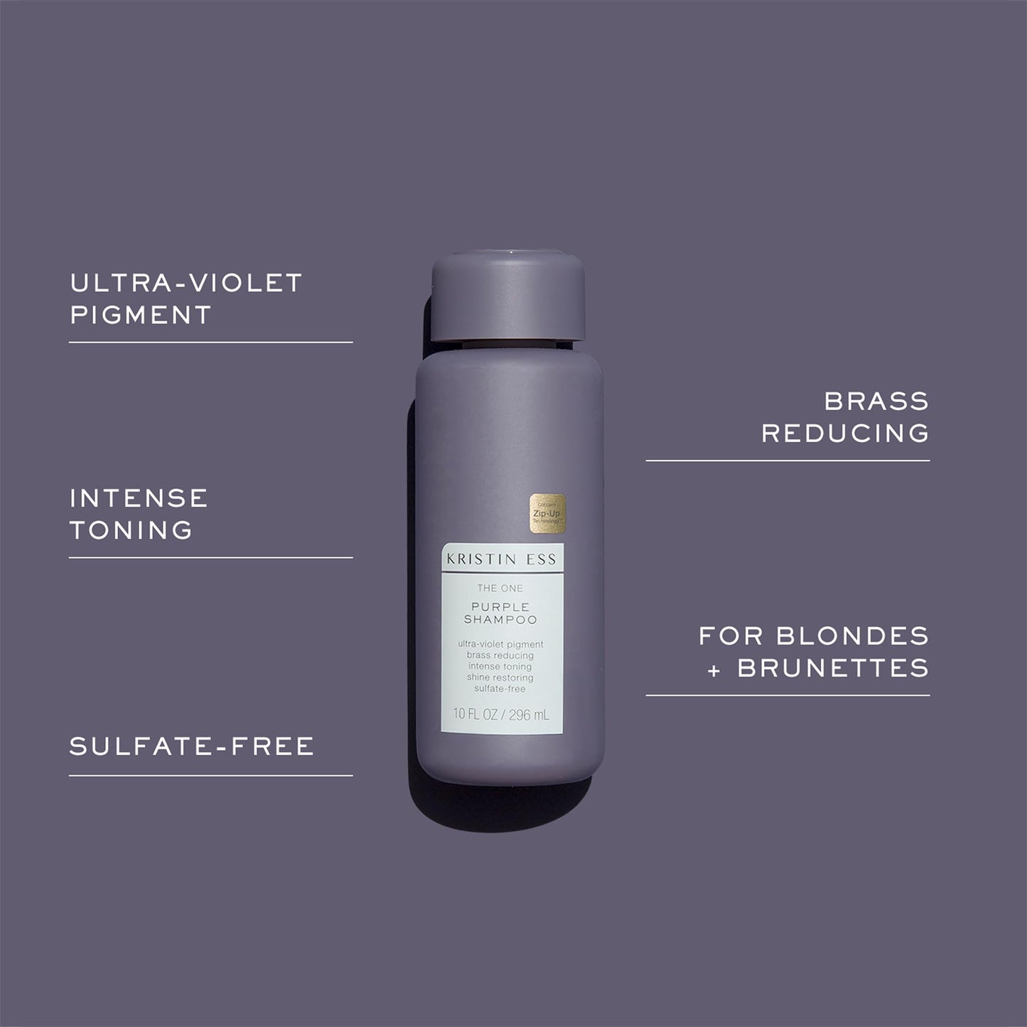 Kristin Ess Hair The One Purple Shampoo for Toning Blonde Hair - Neutralizes Brass + Yellow Tones, Shine Restoring - Sulfate, Silicone and Paraben Beauty & Personal Care Kristin Ess