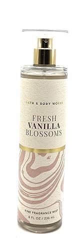 Bath and Body Works Fresh Vanilla Blossoms Fine Fragrance Mist 8 Fluid Ounce Body Spray (2023 Limited Edition) Beauty & Personal Care Bath & Body Works