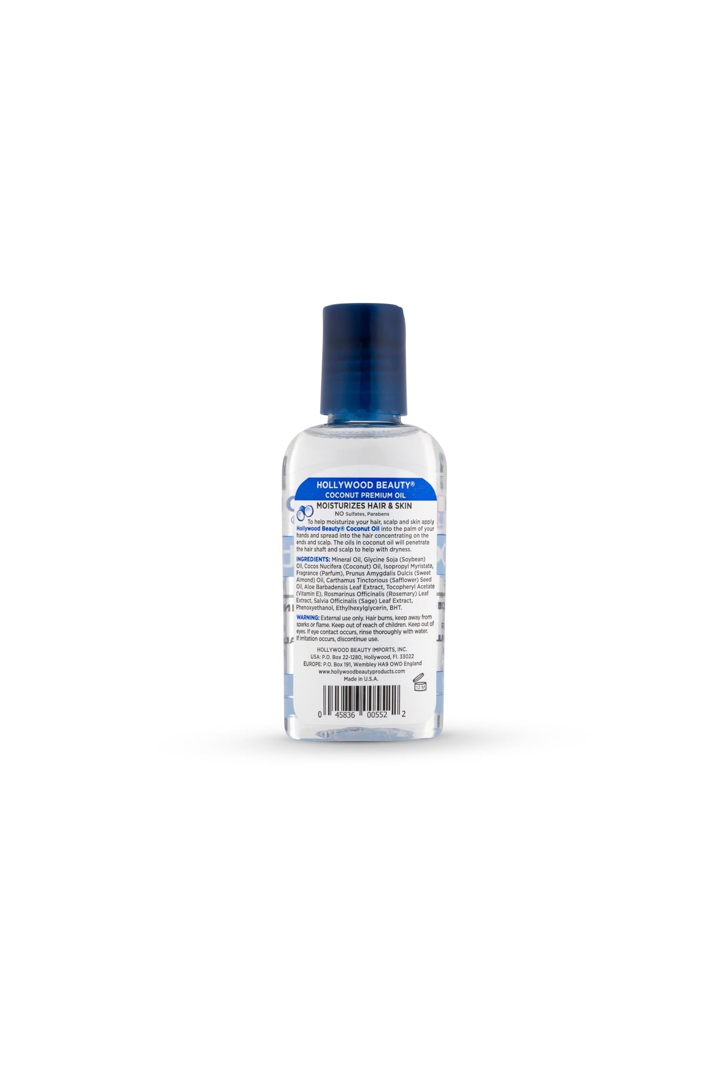 Hollywood Beauty Coconut Hair Oil, 2 oz - Moisturizes Hair & Skin, Replenishes Hair Lipids, Body & Massage Oil, Relieves Scalp Dryness, Reduces Beauty & Personal Care Hollywood Beauty