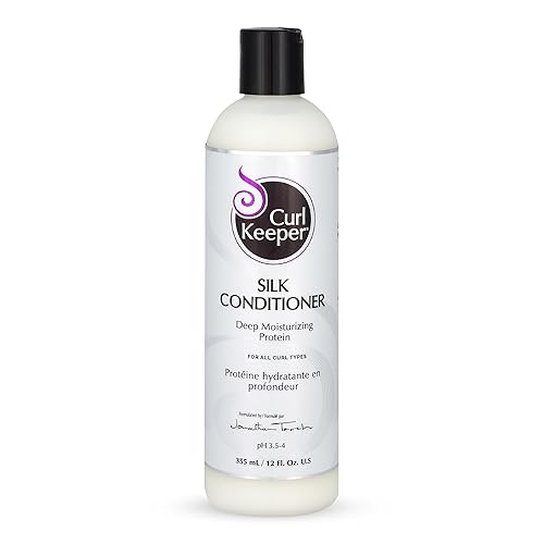 Curl Keeper Silk Conditioner for Curly Hair, 12 Fl Oz - Deep Moisturizing & Cleansing Daily Hair Conditioner with Silk Amino Acids for All Curl Types Beauty & Personal Care Curl Keeper
