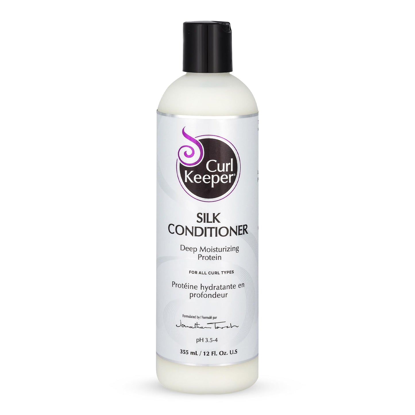 Curl Keeper Silk Conditioner for Curly Hair, 12 Fl Oz - Deep Moisturizing & Cleansing Daily Hair Conditioner with Silk Amino Acids for All Curl Types Beauty & Personal Care Curl Keeper