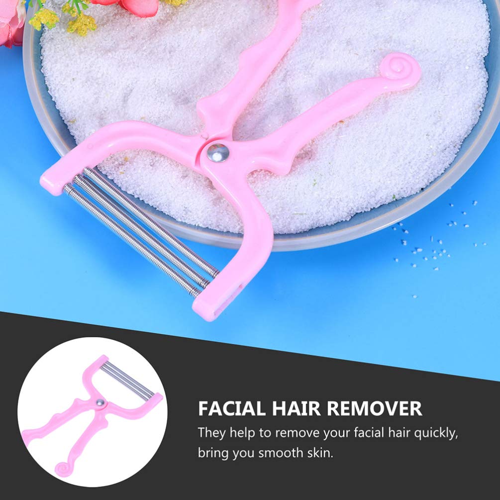 Face Hair Threader 2Pcs Portable Facial Hair Removal Threading Epilator for Women (Pink) Spring Device Beauty and Personal Care Healifty