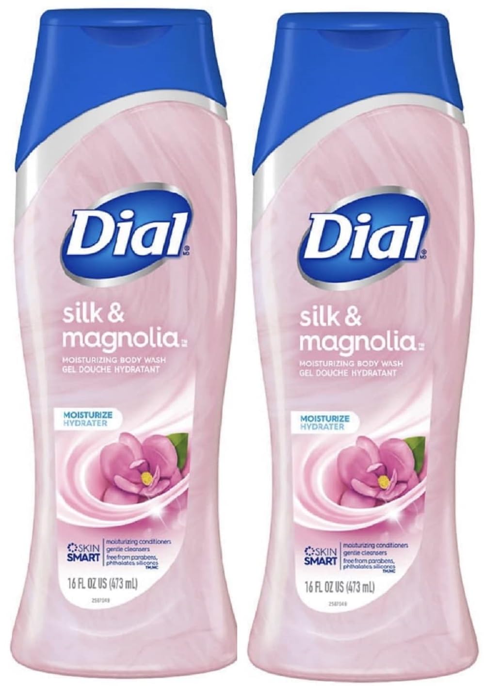 Dial Moisturizing Body Wash - Silk & Magnolia - Net Wt. 16 FL OZ (473 mL) Per Bottle - Pack of 2 Bottles Beauty & Personal Care Dial