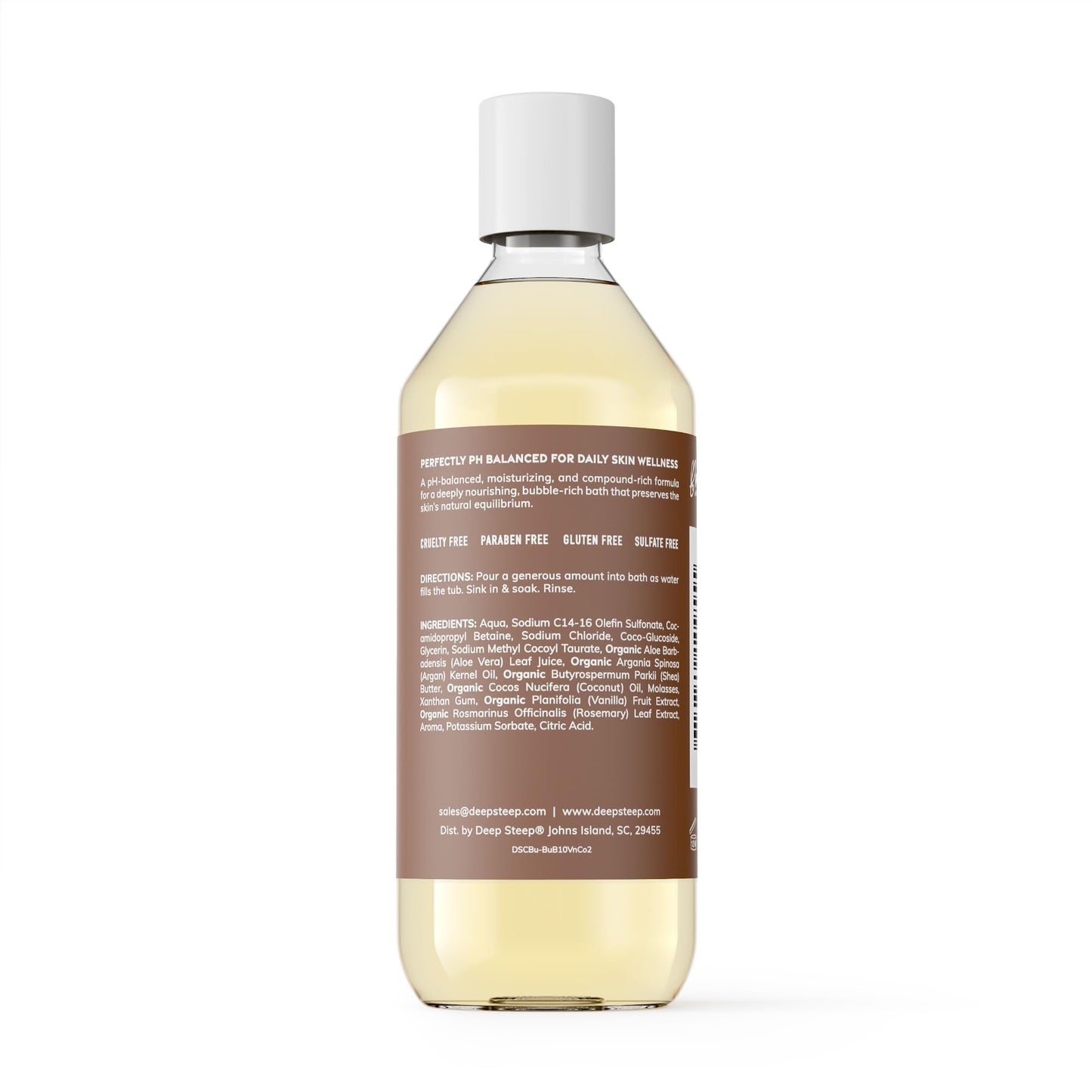 Deep Steep Bubble Bath, Vanilla Coconut, 10 oz - Soothing Soak with Shea Butter, Argan Oil, Aloe Vera & Coconut Oil - Vegan, Sulfate-Free, PH-Balanced Beauty and Personal Care Deep Steep
