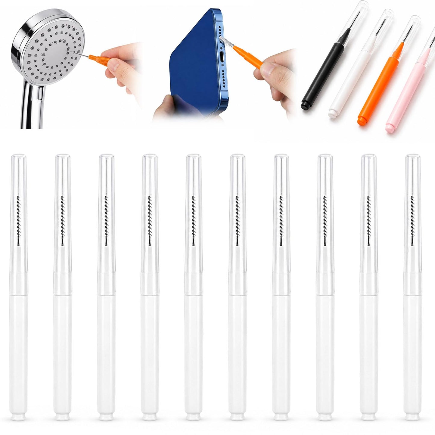 Shower Head Cleaning Brush for Small Holes, Anti-Clogging Showerhead Cleaner Tool, Tiny Crevice Brushes for Unclogging Bathroom Nozzle, Phone Port Beauty and Personal Care Gugliet