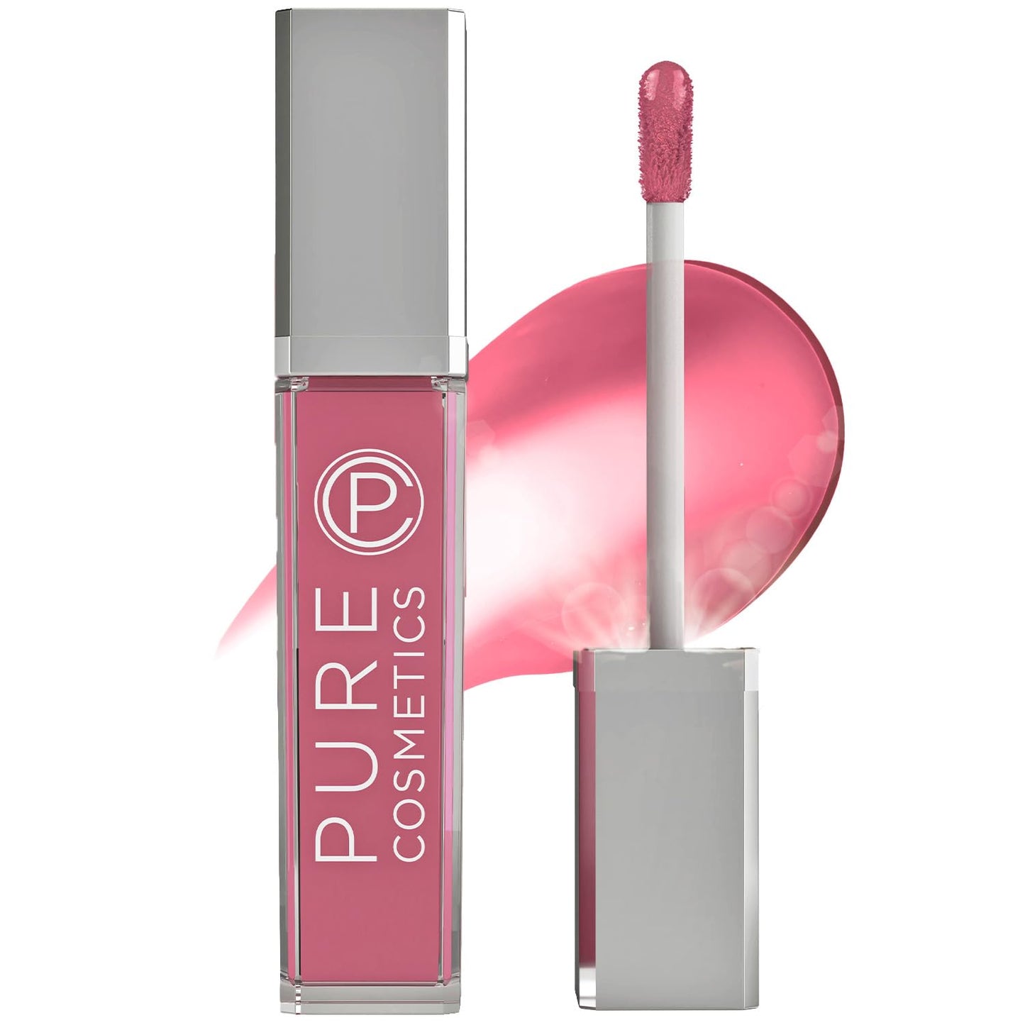 Pure Illumination Light-Up Lip Gloss with LED-Lit Applicator Brush + Side Mirror, Non-Sticky, Moisturizing Hydrating Lip Glosses with Lanolin, Jojoba Beauty & Personal Care Pure Cosmetics