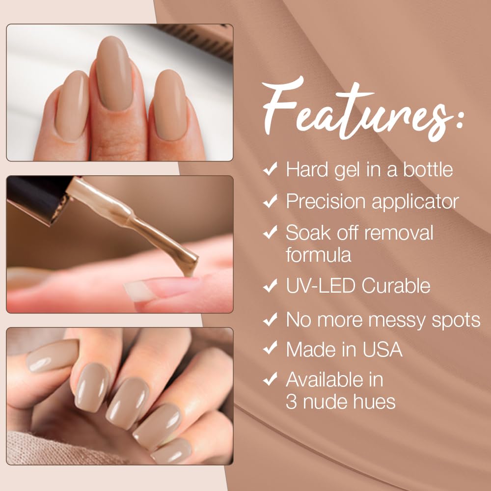 IBD Building Gel, Hard Gel Nail Extension, Cool Nude, Soak-Off, Nail Builder Strengthener, 0.5 fl oz