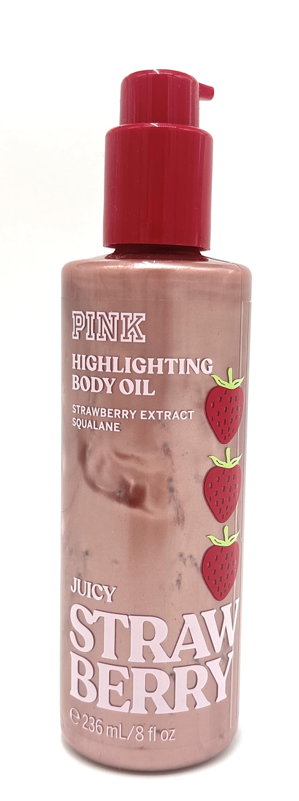 Victoria's Secret PINK Highlighting Body Oil, Juicy Strawberry, 8 fl oz, Limited Edition Beauty & Personal Care Victoria's Secret
