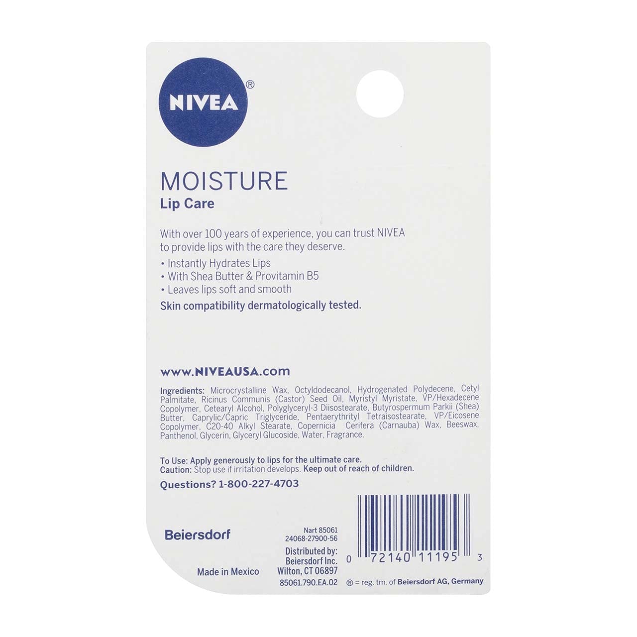 NIVEA A Kiss of Moisture Essential Lip Care 0.17 oz (Pack of 5) Beauty & Personal Care NIVEA