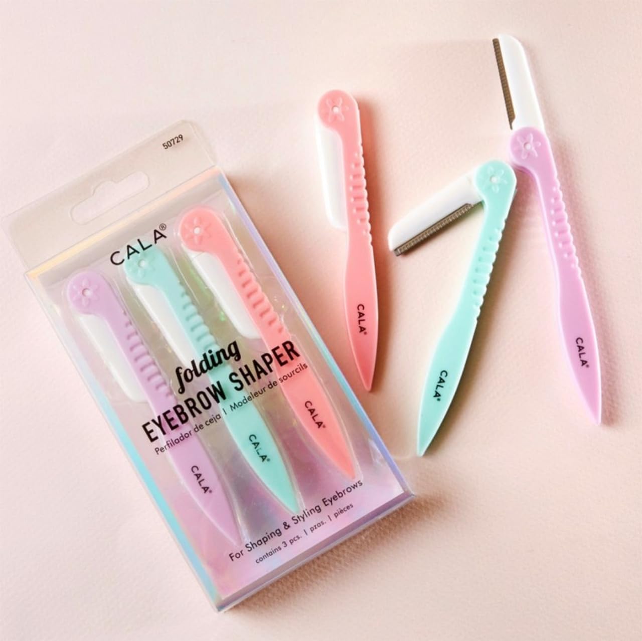Cala Folding eyebrow shaper 3 count, 3 Count Beauty and Personal Care Cala