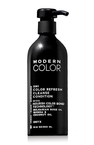 Modern Color 3-in-1 Hair Color Refresh, Cleanse & Condition - 100% Vegan, Cruelty-Free, Sustainably Packaged, Non-Toxic, Certified Clean Beauty (Onyx) Beauty & Personal Care Modern Color