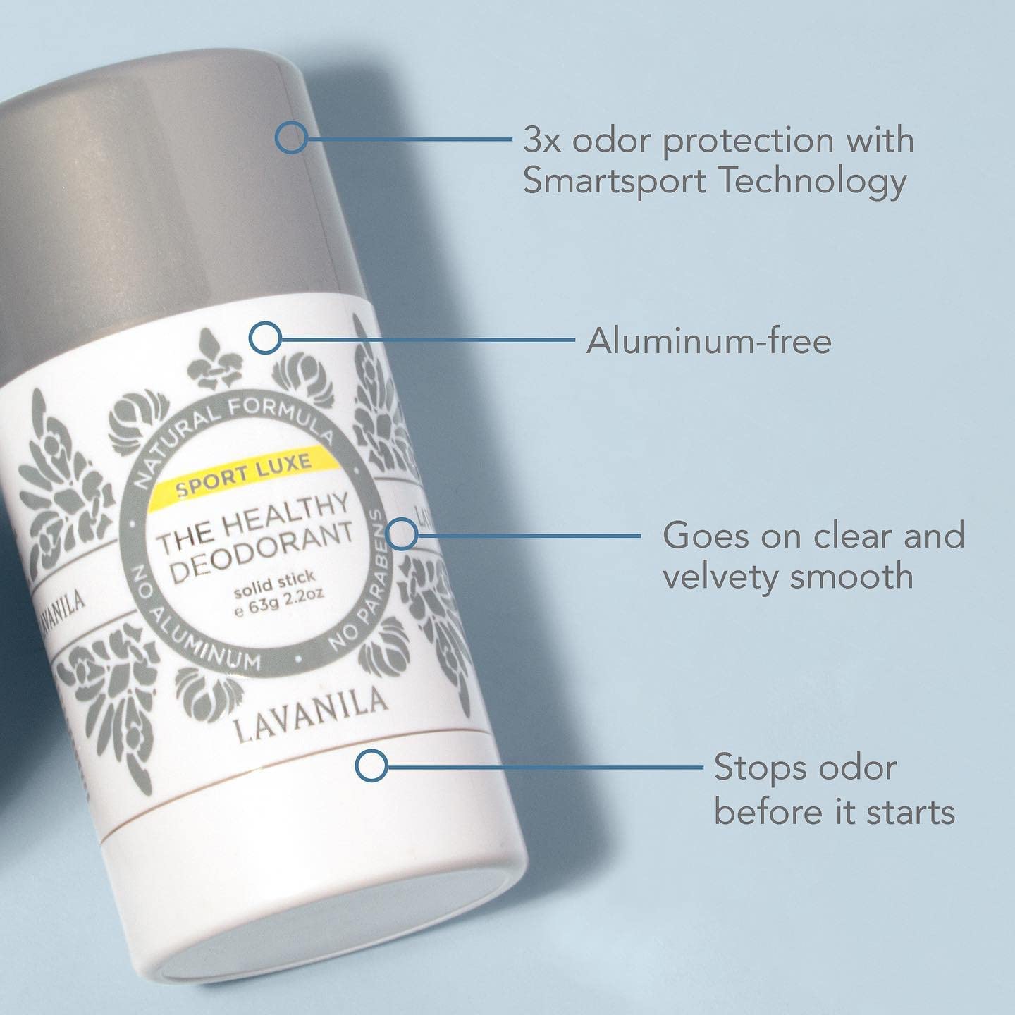 Lavanila Sport Luxe Aluminum Free Deodorant, 2oz Beauty and Personal Care Lavanila