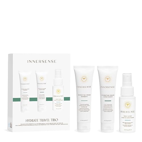 Innersense Organic Beauty - Hydrating Travel Hair Trio | Non-Toxic, Cruelty-Free, Clean Haircare (Hydrating Cream Hairbath + Conditioner, Sweet Spirit Beauty & Personal Care INNERSENSE