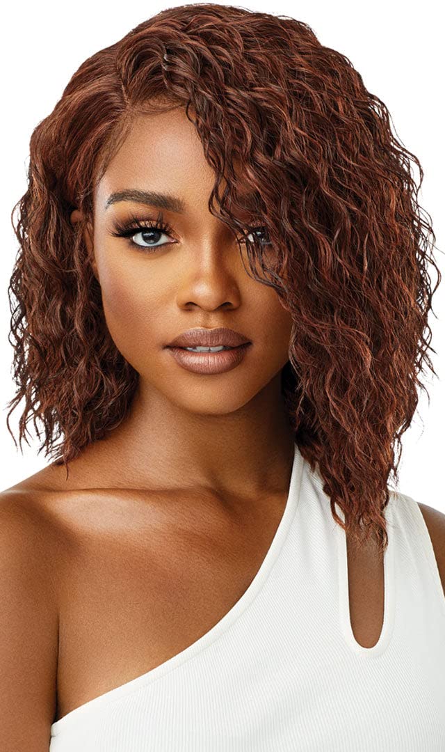 Outre Synthetic Pre-Plucked HD Transparent Lace Front Wig- GRETA (DRCHOCRM)