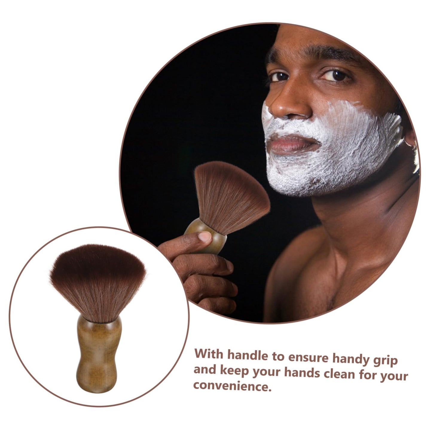 1pc Men's Beard Brush Mustache Shaving Brush Facial Shaving Men Shaving Kit Razor for Face Mens Tools for Men Personal Care Supplies Bristle Hair Beauty and Personal Care Beaupretty