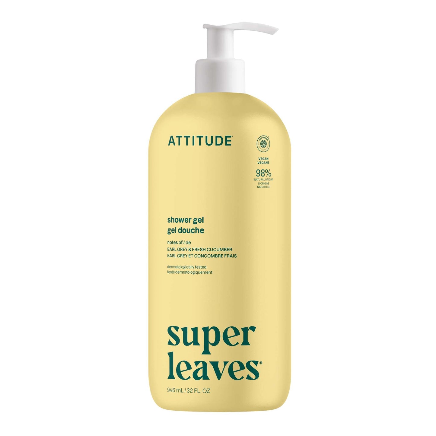 ATTITUDE Body Wash, EWG Verified Shower Gel, Dermatologically Tested, Plant and Mineral-Based, Vegan Personal Care Products, Earl Grey & Fresh Beauty & Personal Care ATTITUDE