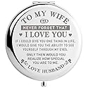 DIDADIC Travel Makeup Mirror for Wife, Wife Birthday Gift Ideas, Wife Gifts for Wedding Anniversary Valentines Day Mothers Day, Romantic Gift for Her Beauty & Personal Care DIDADIC