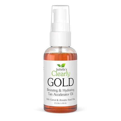 Isabella's Clearly GOLD, Natural Indoor and Outdoor Tanning Oil with Bronzer | Moisturizing Sun Tan Accelerator for a Healthy Bronze Glow with Carrot Beauty & Personal Care Isabella's Clearly