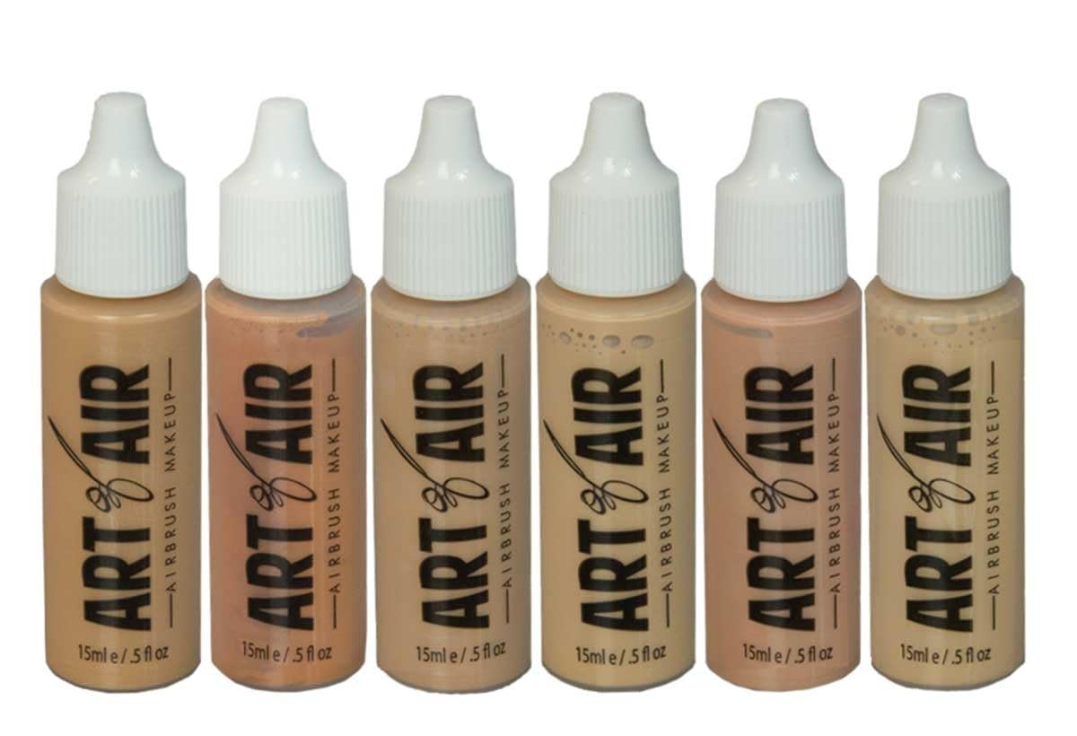 Art of Air Professional Airbrush Cosmetic Makeup System/Fair to Medium Shades 6pc Foundation Set with Blush, Bronzer, Shimmer and Primer Makeup Beauty & Personal Care Art of Air