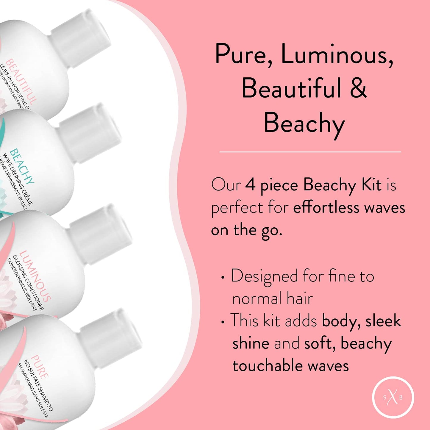 Strength x Beauty 4 pc. Beachy Kit | Fine to Medium Hair Beauty & Personal Care Strength x Beauty