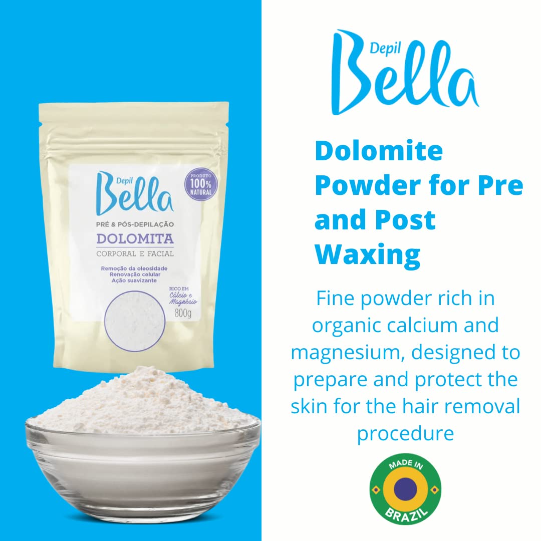 Depil Bella Dolomite Powder for Pre and Post Waxing - Body and Facial - 800g Beauty and Personal Care DEPIL BELLA