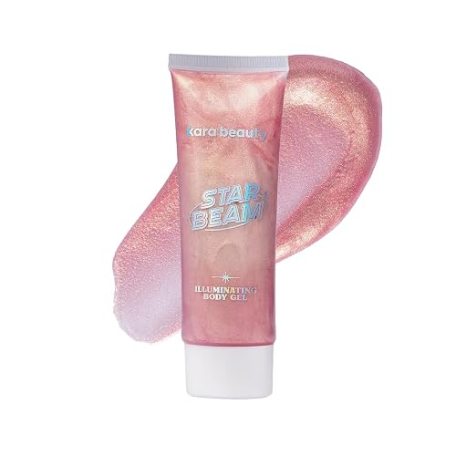 STARBEAM Illuminating Body Gel for Face & Body - Pink Glitter Gel with Argan Oil - Festival Body Glitter & Hydrating Shine - Perfect for Rave Outfits Beauty & Personal Care Kara Beauty