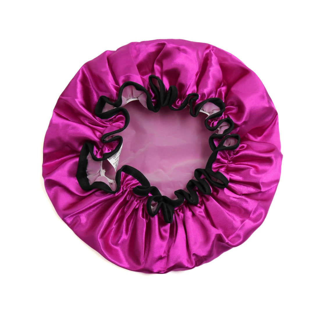 Ruilogod Rose Red Polyester PEVA Dual Layers Waterproof Anti Shower Bath Hair Cap Hat (id: 4c7 3e4 8e9 ae1 be1 Beauty and Personal Care Ruilogod