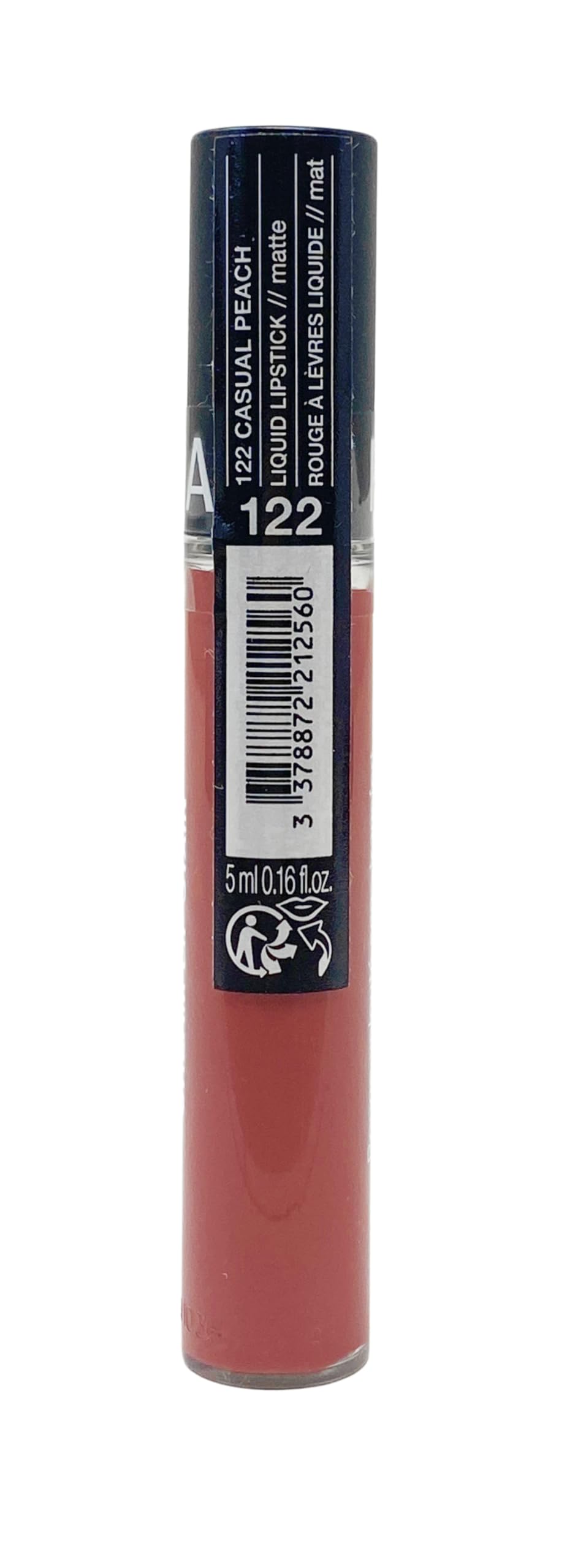 SEPHORA Collection Cream Lip Stain - 122 Casual Peach (matte peachy pink) 0.16 oz. / 5 mL Beauty & Personal Care SEPHORA