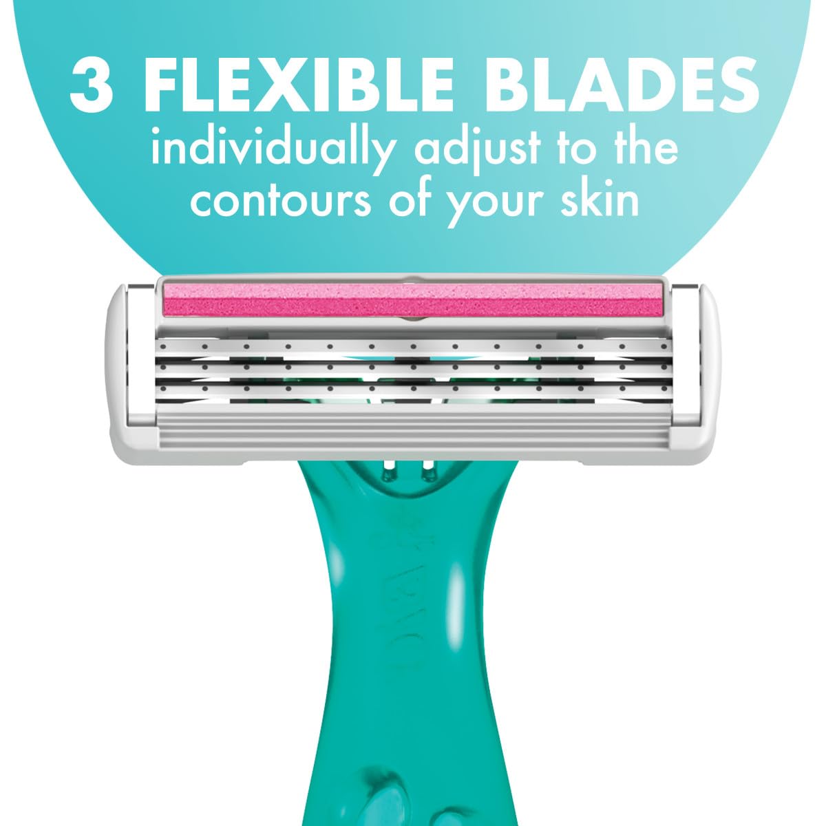 BIC Soleil 3 Simply Women's Disposable 3-Blade Razors, Aloe Moisture Strip, Floral Handles, College Dorm Room Essential, Shower Caddy and Toiletry Bag Beauty and Personal Care BIC