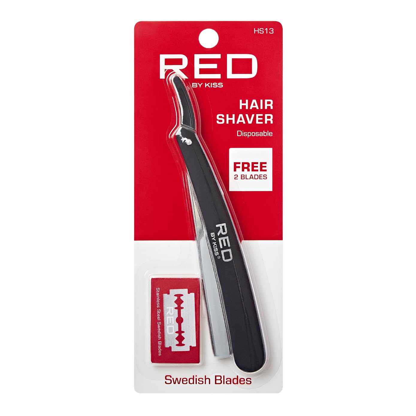 RED by Kiss Stainless Steel Hair Saper, Shaving Razor Blades Edge Trimmer Hair Removers for Men, Blades Hair Shaver (Disposable Shaver) Beauty and Personal Care Red by Kiss
