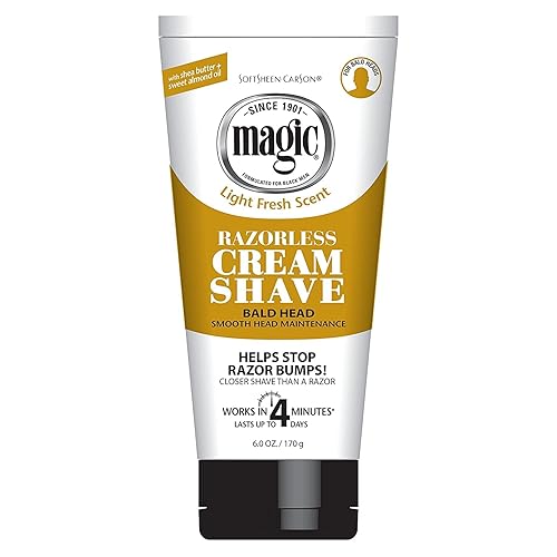 Magic Razorless Cream Shave Bald Head 6 Ounce Tube (177ml) (3 Pack) Beauty & Personal Care Magic: The Gathering