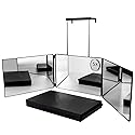 SELF FIND 3 Way Mirror for Hair Cutting, 360° Mirror for Haircuts for Men, Barber with Height Adjustable Telescoping Hooks for Makeup and Hair Styling Beauty & Personal Care SELF FIND