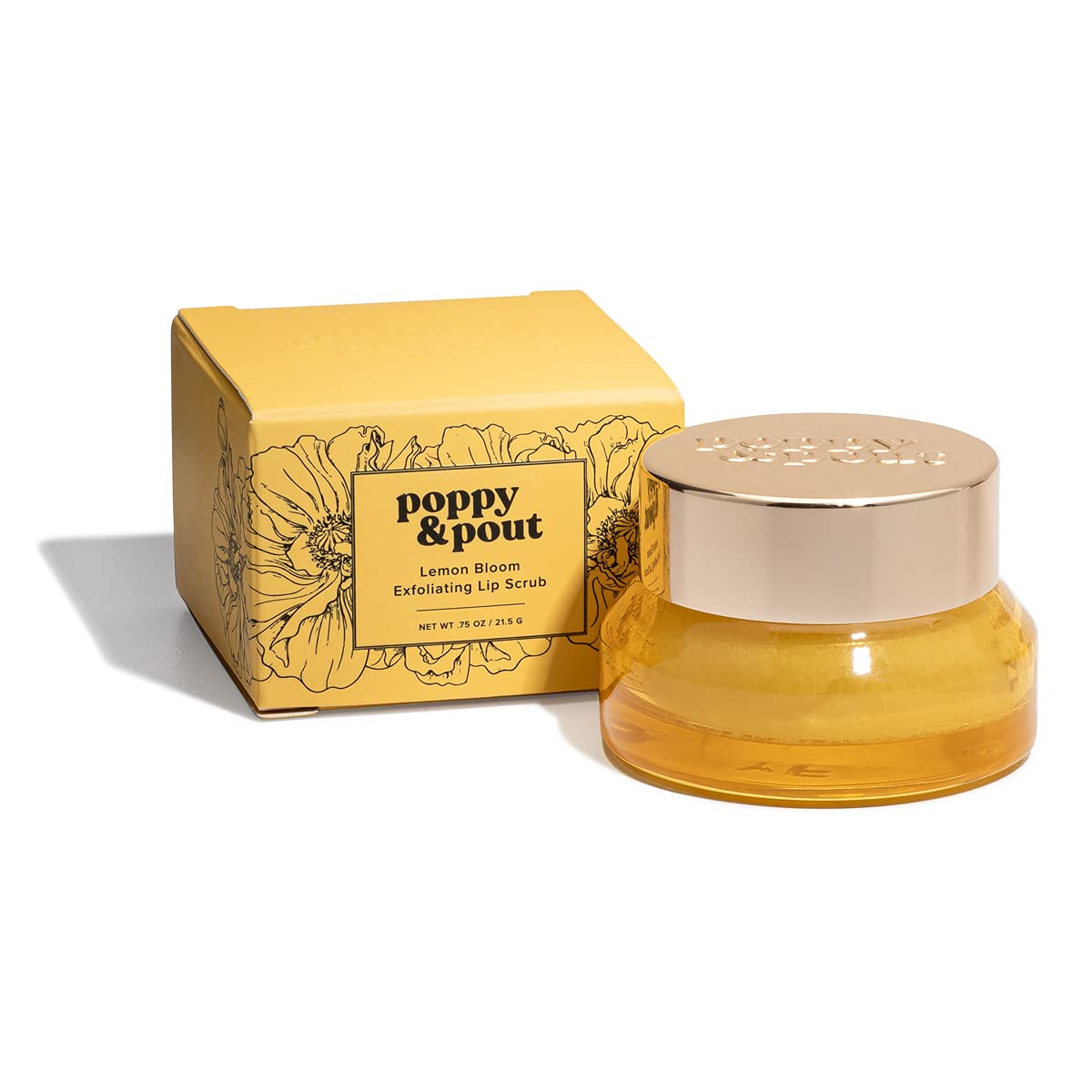 Poppy & Pout Natural Lip Scrub, Moisturizing Sugar Scrub for Dry Lips, Lip Scrubber Exfoliator with Essential Oils Smooths and Hydrates Lips, In Beauty and Personal Care Poppy & Pout