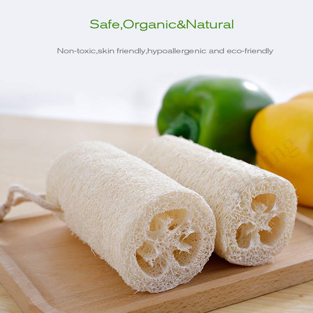 Tegelrying Loofah Sponge Exfoliating,6 Packs Natural Loofa Large Back Scrubber for Men Women Bath Shower Body Skin Care Cleansing Luffa 5 inches Long Beauty and Personal Care Tegelrying