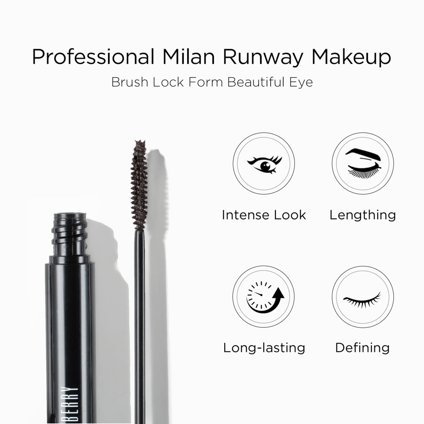 Lord and Berry Back in Brown High Definition Mascara - Water Resistant Mascara - Intense Brown Color - Easy to Apply - 1351 Deep Brown - 0.6 oz Beauty & Personal Care Lord & Berry