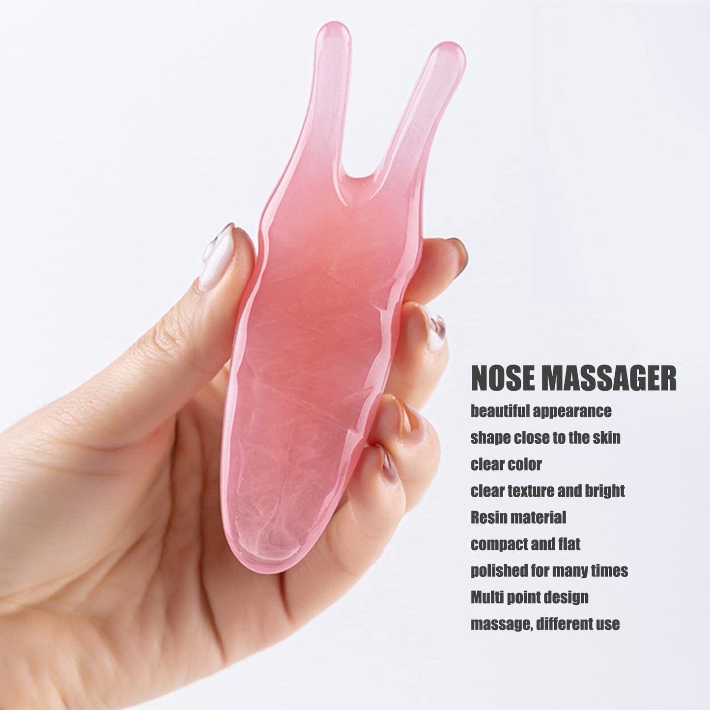 FILFEEL Nose Massager, Resin Gua Sha Tools Nose Up Scraper for Women Nose Shaping (Peach) Beauty and Personal Care FILFEEL