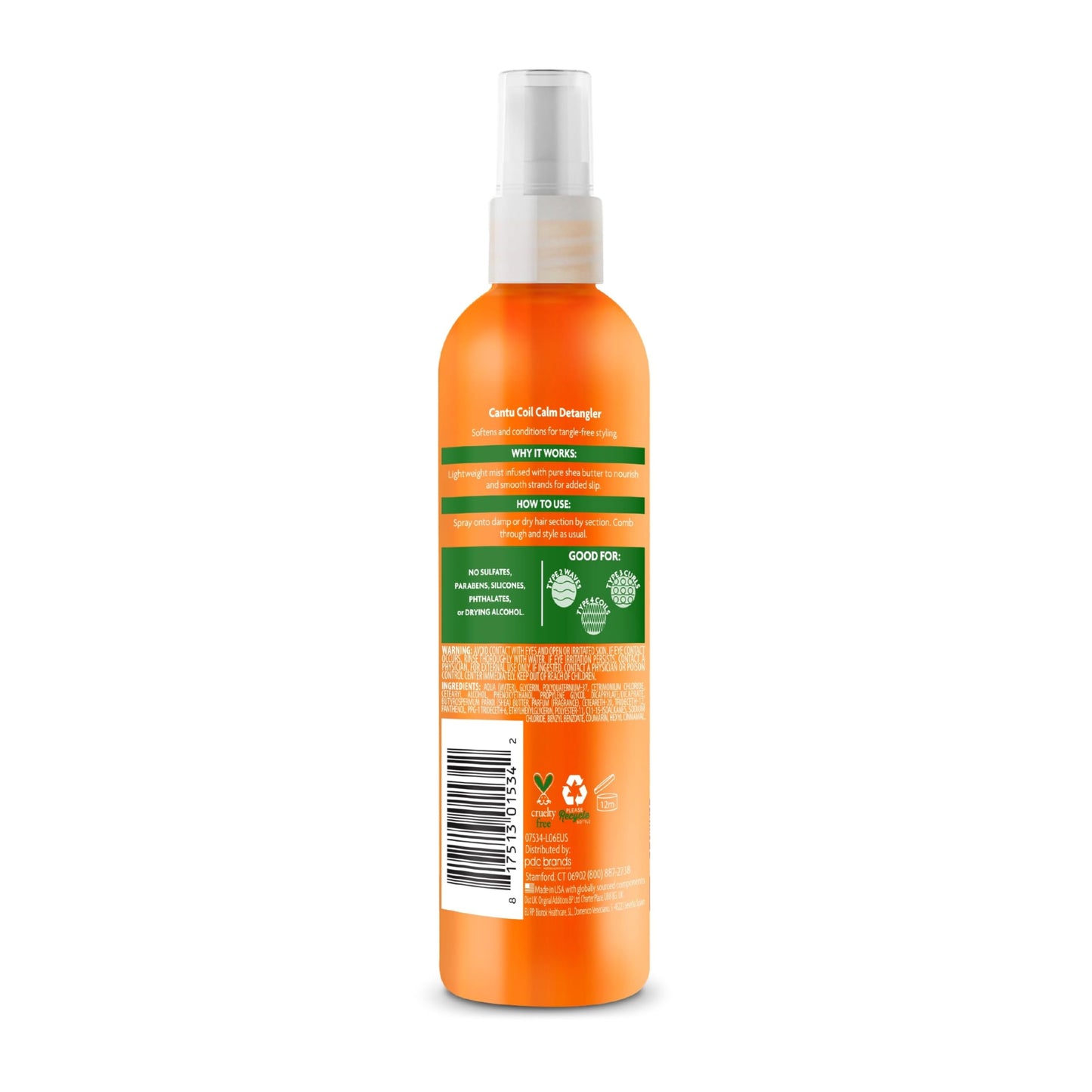 Cantu Natural Hair Detangler Coil Calm Spray 8 Ounce (235ml) (6 Pack) Beauty & Personal Care Cantu